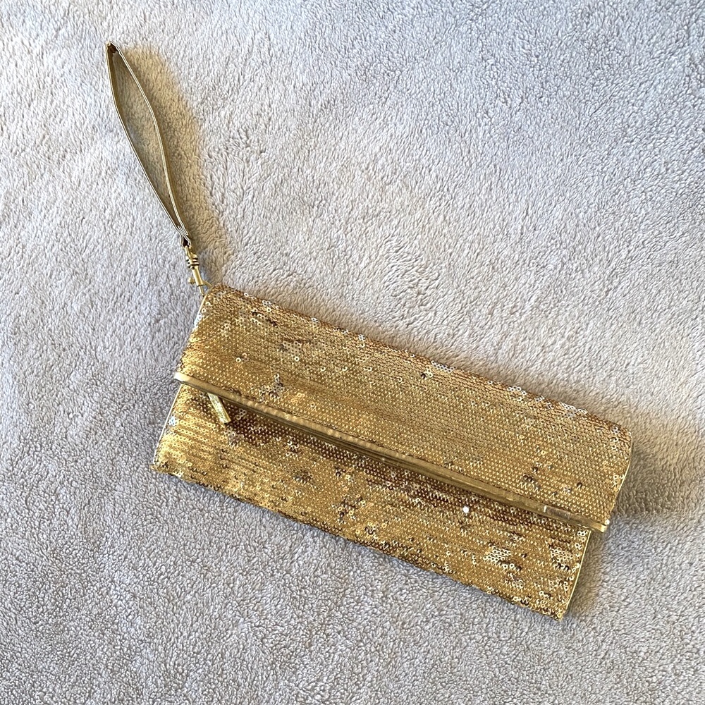 🤍Gold Sequin Michael Kors Wristlet NWOT